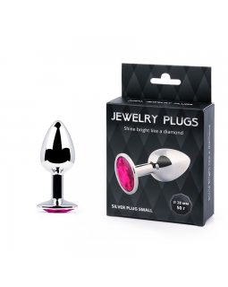 SILVER PLUG SMALL (втулка анальная) рубиновый, L 72 мм, D 28 мм, вес 50г SS-14