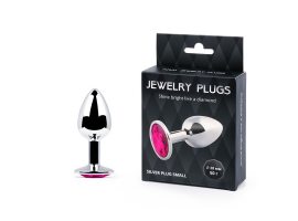SILVER PLUG SMALL (втулка анальная) рубиновый, L 72 мм, D 28 мм, вес 50г SS-14