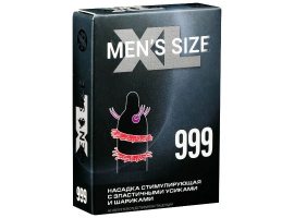 НАСАДКА СТИМУЛИРУЮЩАЯ с эластичными усиками и шариками XL MEN`S SIZE 999