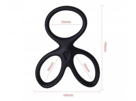 Эрекционное кольцо с ушками для подхвата мошонки-foto7