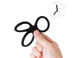 Эрекционное кольцо с ушками для подхвата мошонки-foto8