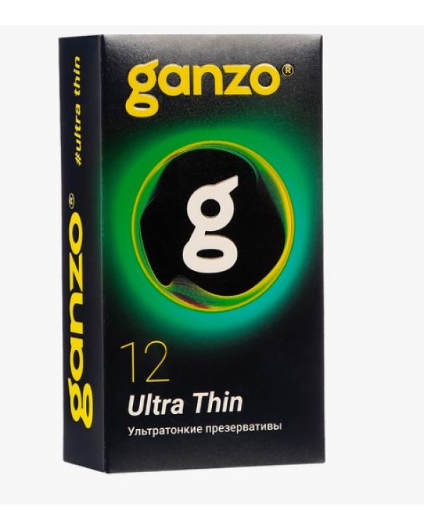ПРЕЗЕРВАТИВЫ "GANZO" ULTRA THIN №12 Black Edition, цена за 1 шт 0701-006