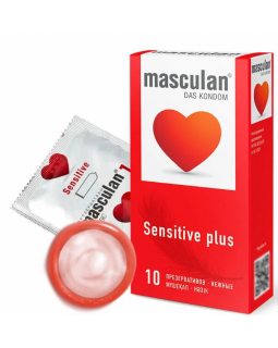 ПРЕЗЕРВАТИВЫ "MASCULAN Sensitive Plus №10 (НЕЖНЫЕ) цена за 1 шт, 1011