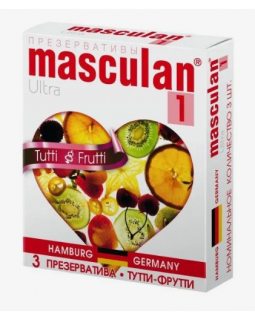 ПРЕЗЕРВАТИВЫ MASCULAN 1 ULTRA № 3 (НЕЖНЫЕ С АРОМАТОМ ТУТТИ-ФРУТТИ) цена за уп, 3104