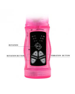 Вибратор c ротацией и клиторальным стимулятором BW-037026-foto4