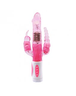 Вибратор с шариками анальной и клиторальной стимуляцией BW-065005 PINK-foto2