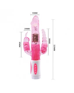 Вибратор с шариками анальной и клиторальной стимуляцией BW-065005 PINK-foto4