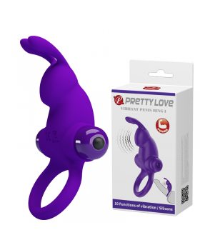 Силиконовое эрекционное кольцо с вибростимуляцией клитора BI-210204-1