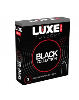 Презервативы Luxe Royal чёрного цвета (3 шт) цена за уп, 07933