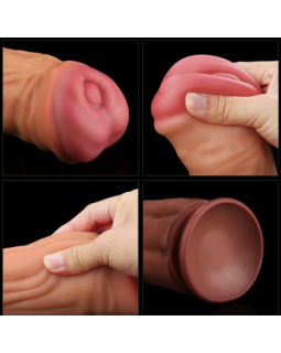 12-дюймовый двухслойный жидкий силиконовый фаллос LV411016-foto3