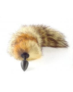 Анальная пробка TPE/ABS с рыжим хвостом лиса SB-9010-foto2