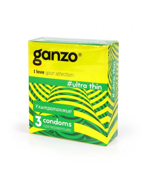 ПРЕЗЕРВАТИВЫ "GANZO" ULTRA THIN №3 (ультратонкие), цена за уп