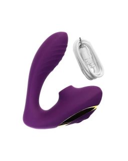МАССАЖЕР С ДВОЙНОЙ СТИМУЛЯЦИЕЙ L'EROINA BY TOYFA MAVE, СИЛИКОН, ФИОЛЕТОВЫЙ, 14 СМ 561027-foto6