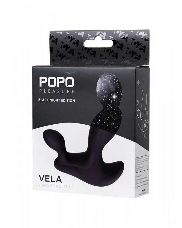 АНАЛЬНЫЙ СТИМУЛЯТОР POPO PLEASURE BY TOYFA VELA, СИЛИКОН, ЧЕРНЫЙ 731449