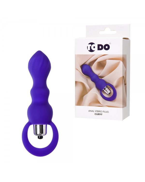 АНАЛЬНАЯ ВТУЛКА TODO BY TOYFA CURVY, СИЛИКОН, ФИОЛЕТОВАЯ, 14 СМ, Ø 3,2 СМ 358009