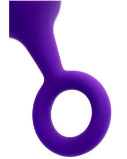 Анальная втулка Штучки-дрючки, водонепроницаемая, силикон, фиолетовая, 11,5 см, Ø 3,3 см 690025-foto2