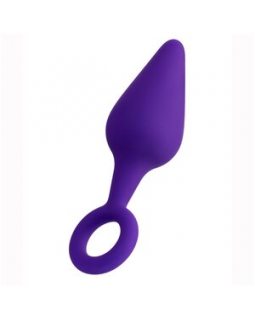 Анальная втулка Штучки-дрючки, водонепроницаемая, силикон, фиолетовая, 11,5 см, Ø 3,3 см 690025-foto5