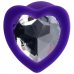 Анальная втулка ToDo by Toyfa Diamond Heart, силикон, фиолетовая, 8 см, Ø 3 см 357026