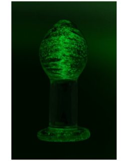 Анальная втулка Sexus Glass светящаяся в темноте, стекло, прозрачная, 6,5 см 912307-foto5