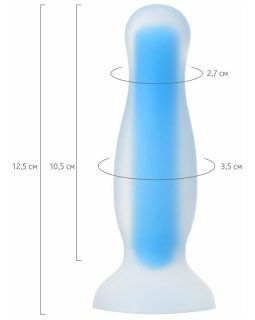 Анальная втулка светящаяся в темноте Beyond by Toyfa Namor Glow, силикон, прозрачный, 12,5 см873007-foto3