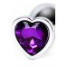 Анальная втулка MetalbyTOYFA, металл, серебр, с фиолет.кристаллом, 8 см, Ø3,4 см, 85 г717014-4