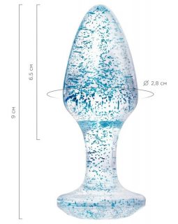 Анальная втулка TOYFA, акрил, голубой 8 см, Ø2,8 см 881305-14-foto2