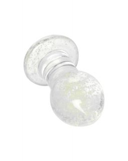 Анальная втулка Sexus Glass светящаяся в темноте, стекло, прозрачная, 9 см 912308-foto3