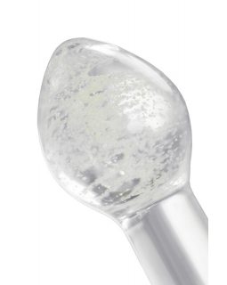 Анальная втулка Sexus Glass светящаяся в темноте, стекло, прозрачная, 9 см 912308-foto4