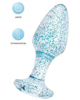 Анальная втулка TOYFA, акрил, голубой 8 см, Ø2,8 см 881305-14-foto4