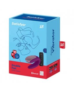 Многофункциональный стимулятор для пар Satisfyer Partner Double Fun, фиолетовый, 18 см J2008-15-3