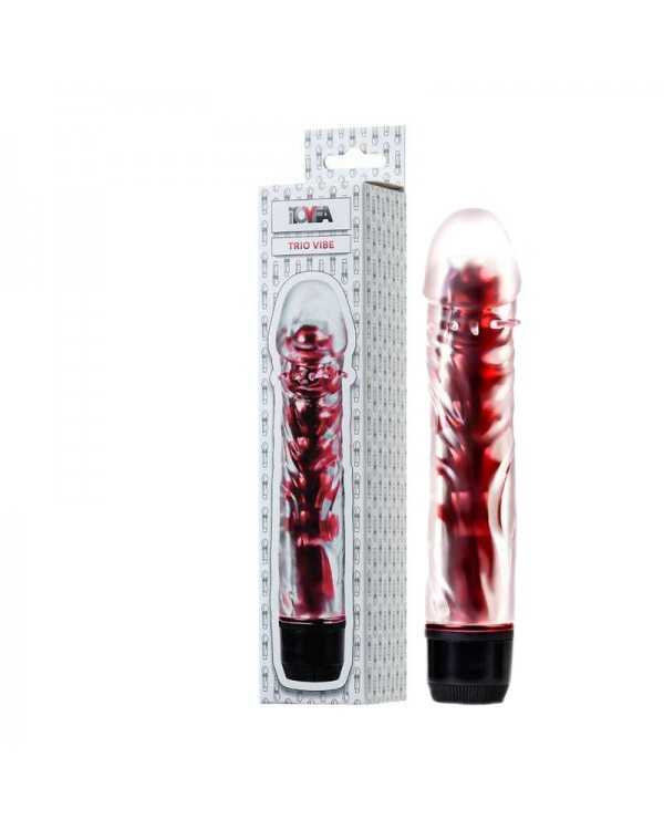 Вибратор TOYFA Trio Vibe, TPE, красный, 15,5см 885110-9