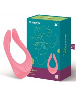 Многофункциональный стимулятор для пар Satisfyer Partner Multifun 2, силикон, розовый, 13 см