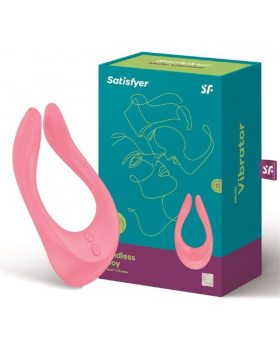 Многофункциональный стимулятор для пар Satisfyer Partner Multifun 2, силикон, розовый, 13 см