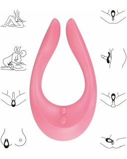 Многофункциональный стимулятор для пар Satisfyer Partner Multifun 2, силикон, розовый, 13 см-foto7