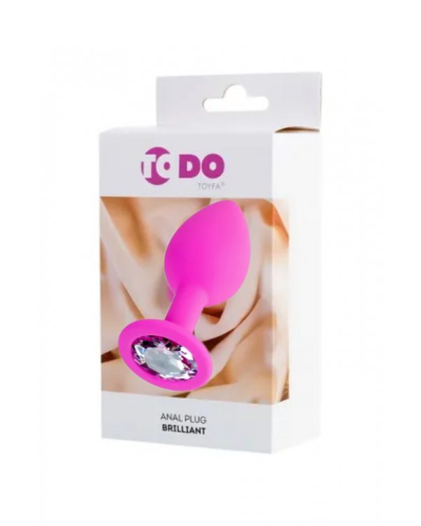 Анальная втулка ToDo by Toyfa Brilliant, силикон, розовая, 7 см, Ø 2 см, 50 г 357034