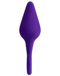 Анальная втулка Штучки-дрючки, водонепроницаемая, силикон, фиолетовая, 11,5 см, Ø 3,3 см 690025-foto3