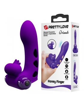 Вибронасадка на палец Orlando фиолетовая BI-014836-1