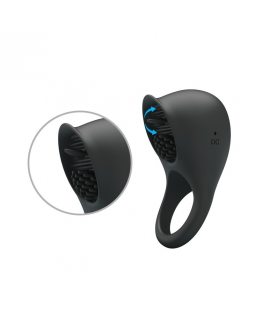 Эрекционное виброкольцо с клиторальным стимулятором BI-210216-foto3