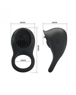 Эрекционное виброкольцо с клиторальным стимулятором BI-210216-foto2