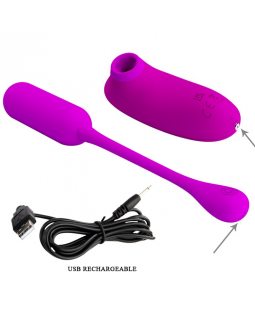 Вибропуля с вакуумным стимулятором 2в1 Curupira BI-014872W-foto3