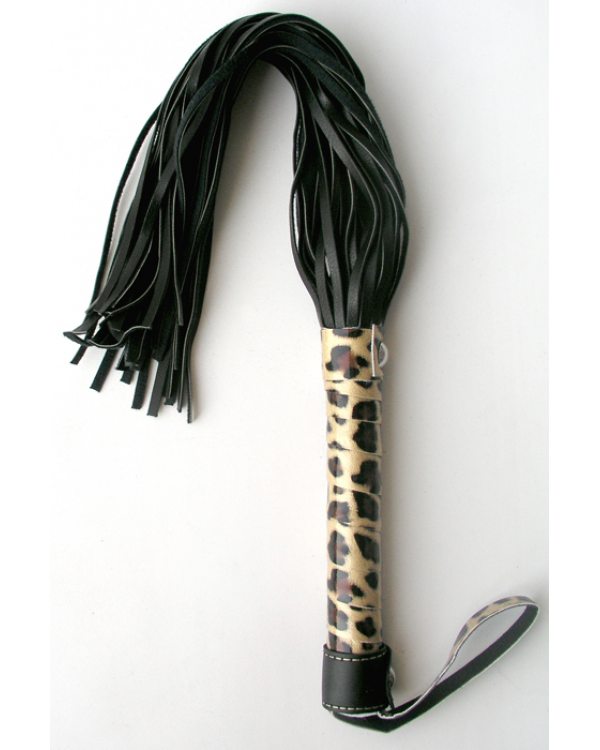ПЛЕТКА цвет зол. леопард/чёрный, 50см, PVC арт. MLF-90069-4