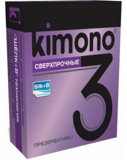 ПРЕЗЕРВАТИВЫ KIMONO (сверхпрочные) 3 шт, цена за 1 упак
