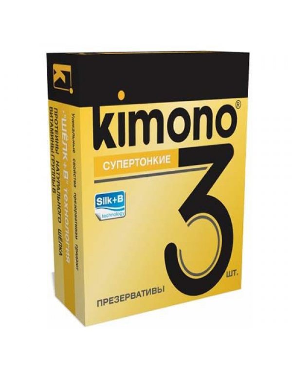 ПРЕЗЕРВАТИВЫ KIMONO (супертонкие) 3 шт, цена за 1 упак