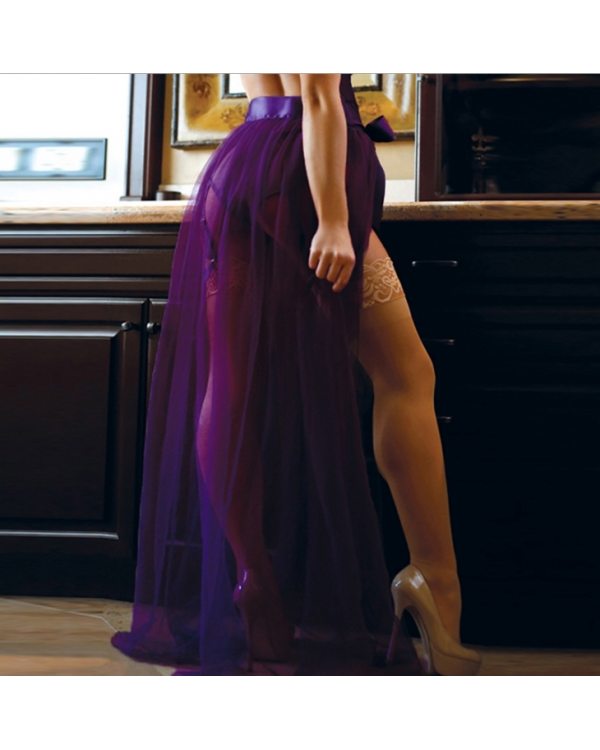Plus Size Dignity Purple Transparent Skirt R80272 арт-6823