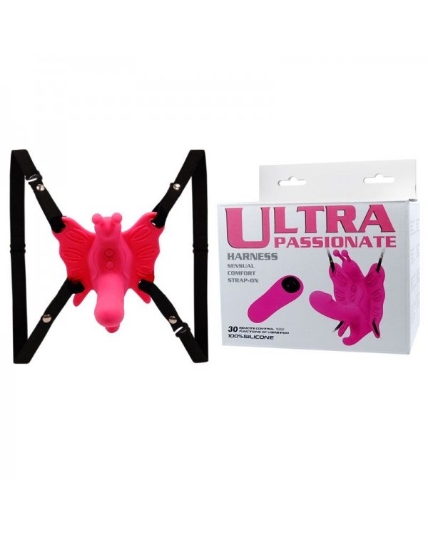 Клиторальная бабочка с дистанционным пультом управления Ultra Passionate BW-022045W