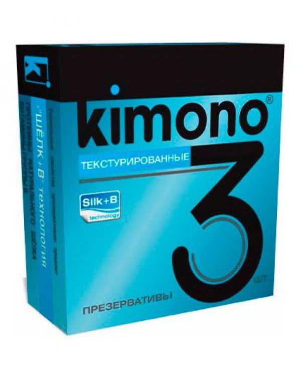 ПРЕЗЕРВАТИВЫ KIMONO (текстурированые) 3 шт, цена за 1 упак