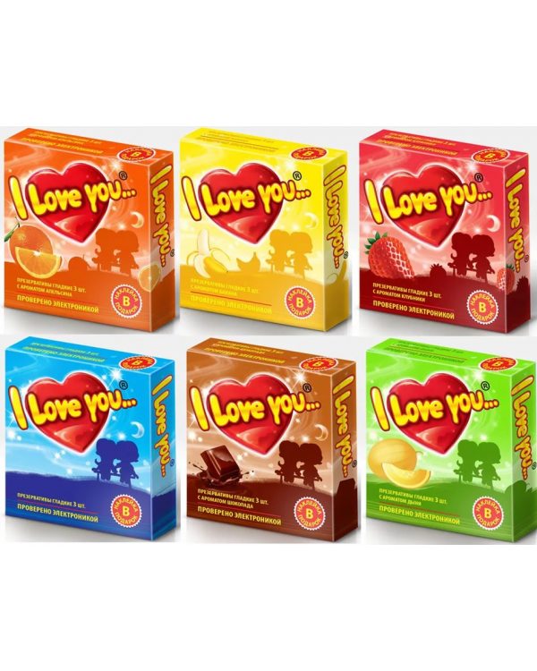 Презервативы I Love You в ассортименте (3шт/уп) цена за упаковку