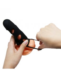 Силиконовая насадка Pretty Love с клиторальным стимулятором BI-026216-foto2