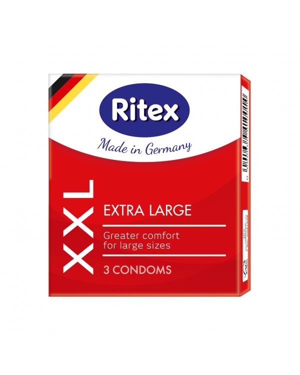 ПРЕЗЕРВАТИВЫ "RITEX XXL № 3" (УВЕЛИЧЕННОГО РАЗМЕРА), 3 штуки, цена за упак