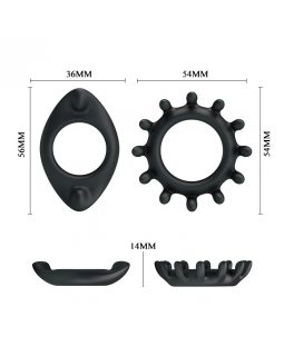 Набор эрекционных колец 2 шт RING BI-210161-foto3